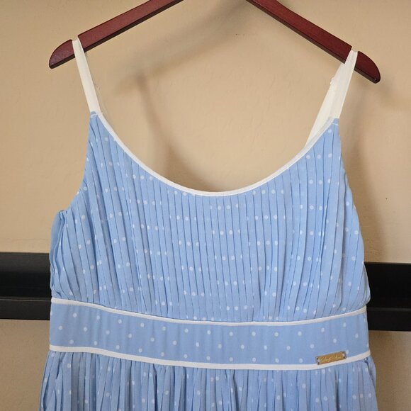 Torrid x Marilyn Monroe Blue Tiered Polka Dot Pleated Midi Dress Size 12 NWT - Picture 5 of 15